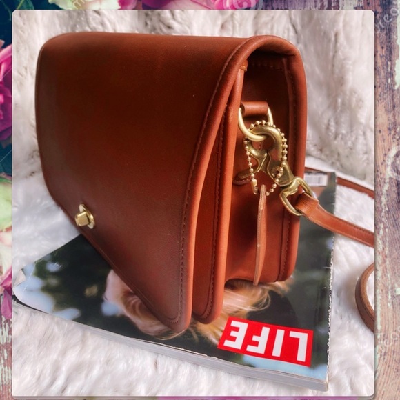 VINTAGE COACH BRITISH TAN CONVERTIBLE CLUTCH CROSSBODY BAG 9635 - Picture 4 of 16